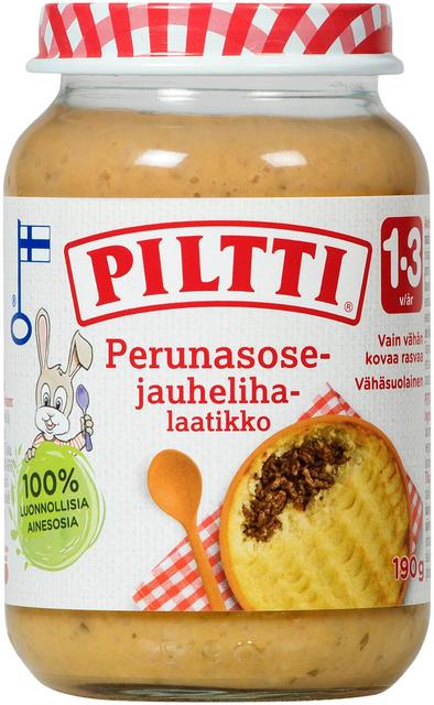 Piltti 190g Perunasosejauhelihalaatikko lastenateria 1-3v