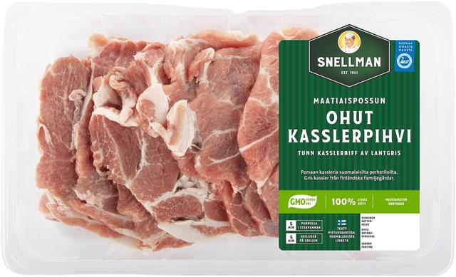 Snellman Maatiaispossun ohut kasslerpihvi 500g