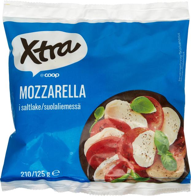 Xtra 210/125g Mozzarellajuusto 17% rasvaa