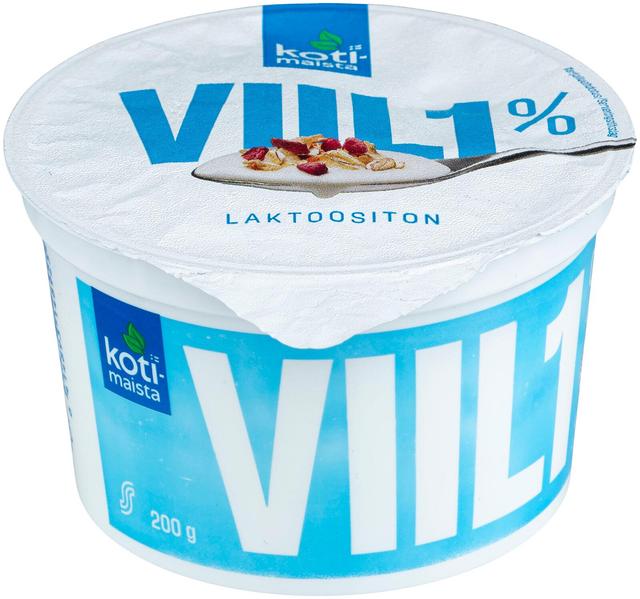 Kotimaista laktoositon 1% viili 200g