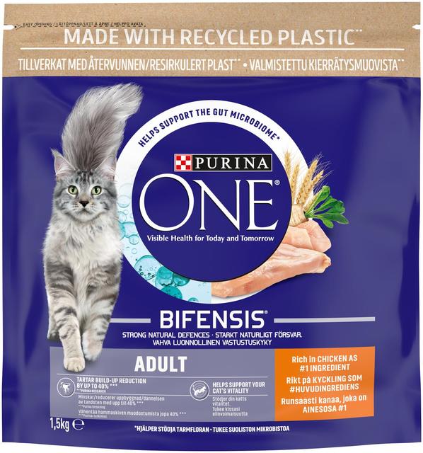 Purina One 1,5 kg Adult Runsaasti Kanaa ja vehnää kissanruoka