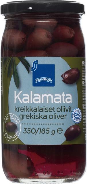 Rainbow Kalamata kreikkalaiset kivettömät oliivit 350/185 g