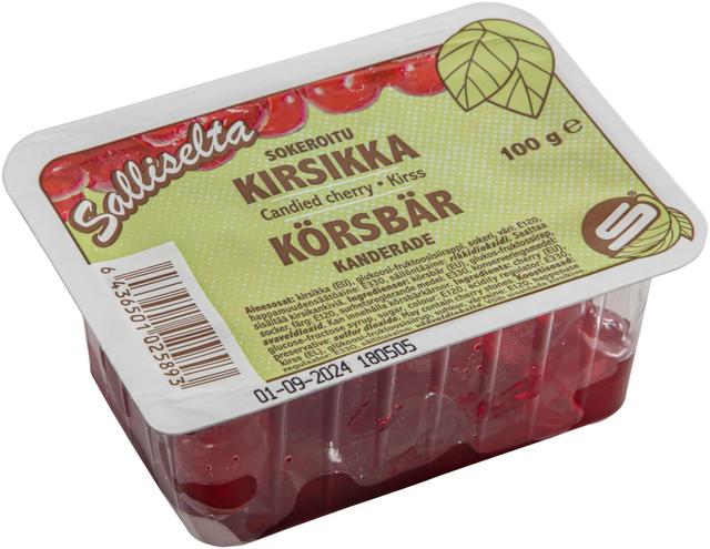 Salliselta kirsikka punainen kandeerattu 100g