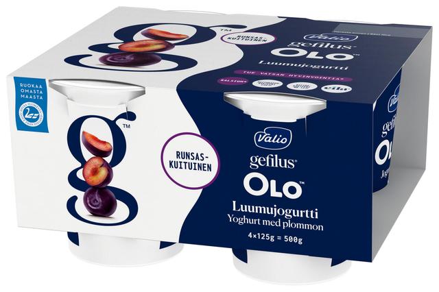 Valio Gefilus® OLO™ jogurtti 4x125 g luumu laktoositon