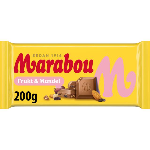 Marabou frukt & mandel suklaalevy 200g