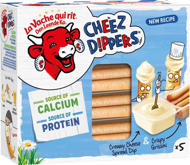 La Vache qui rit Cheez Dippers sulatejuusto & rapeat leipätikut 5 kpl 175g