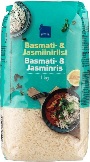 Rainbow 1kg Basmati & Jasmiiniriisi