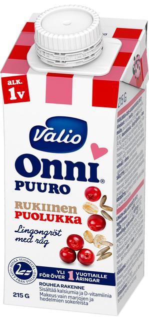 Valio Onni® rukiinen puolukkapuuro 215 g UHT (alk 1 v)