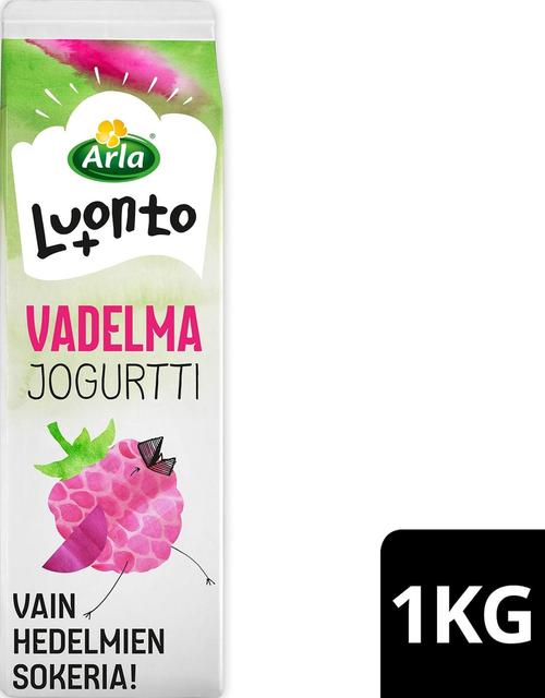 Arla Luonto+ AB laktoositon vadelma jogurtti 1 kg