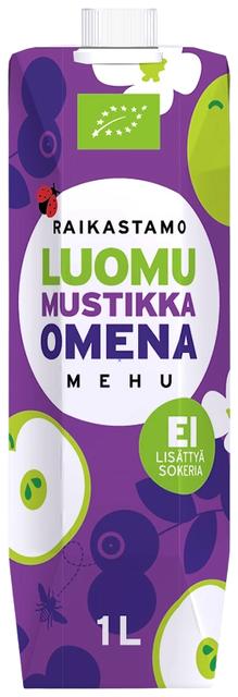 Raikastamo Mustikka-Omenamehu Luomu 1L LV-BIO-02