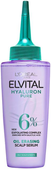 L'Oréal Paris Elvital Hyaluron Pure Oil Erasing Scalp seerumi kosteutta kaipaaville hiuksille 100ml