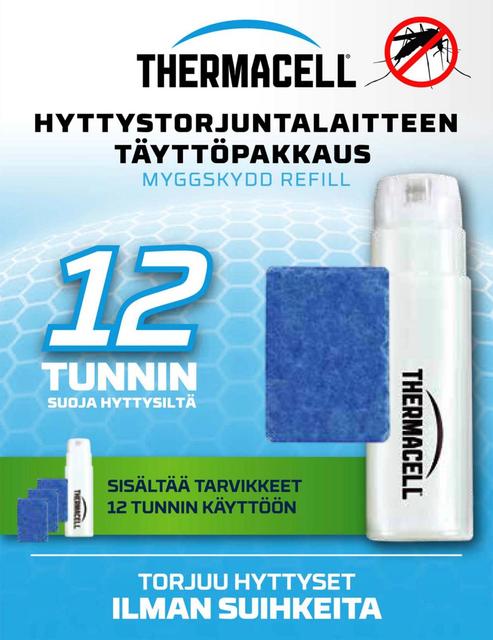 Thermacell-hyttystorjuntalaitteen täyttöpakkaus R-1 12h