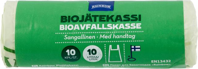 Rainbow biojätekassi 10l 10kpl