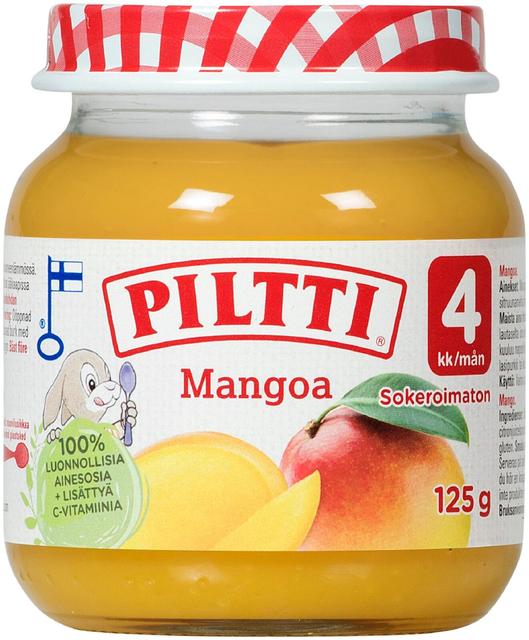 Piltti 125g Mangoa hedelmäsose 4kk