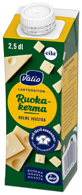 Valio Keittiön ruokakerma 2,5 dl kolme juustoa UHT laktoositon