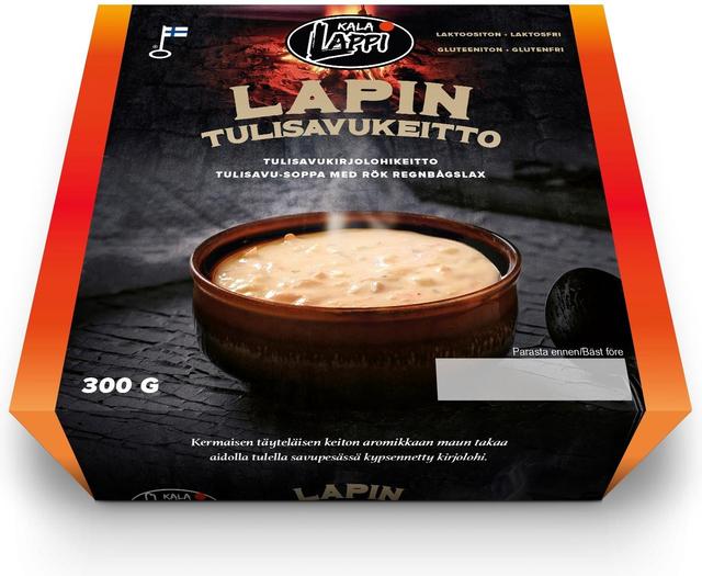 Lapin Tulisavukeitto, laktoositon ja gluteeniton kalakeitto lämminsavukirjolohesta, 300 g