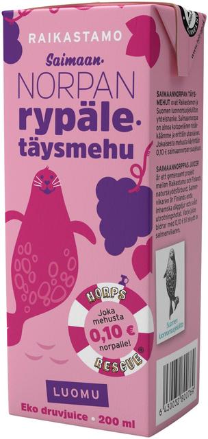 Raikastamo Saimaannorpan Luomu Rypälepillimehu 200ml