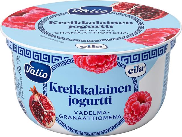 Valio kreikkalainen jogurtti 150 g vadelma-granaattiomena laktoositon