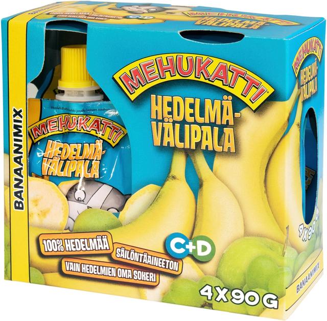 Mehukatti BanaaniMix Hedelmävälipala 4x90g