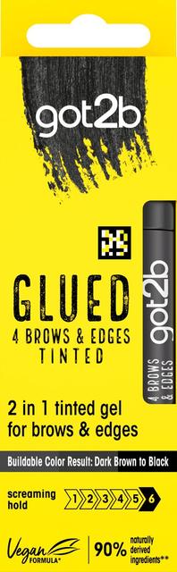 got2b 4 Brows & Edges Glued Gel Black 16ml