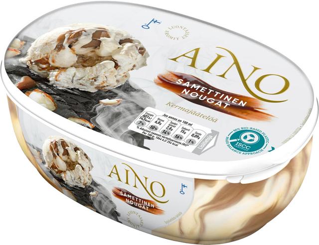 Aino Samettinen Nougat kermajäätelö kotipakkaus  508g/900ml