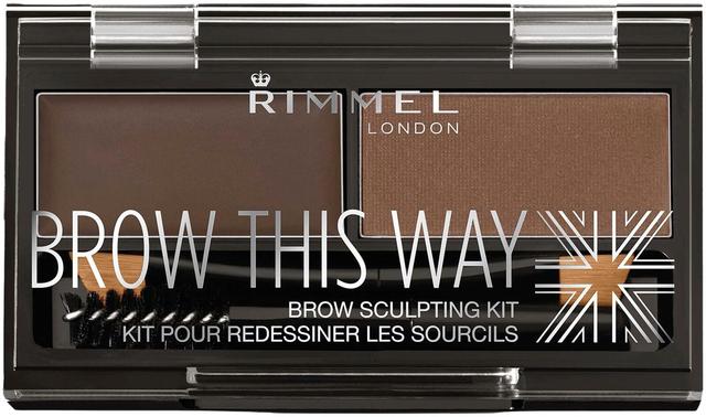 Rimmel 2,4g Brow This Way Brow Sculpting Kit 003 Dark Brown kulmienmuotoilupaletti