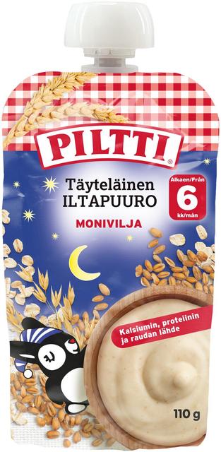 Piltti 110g Täyteläinen iltapuuro Monivilja 6kk