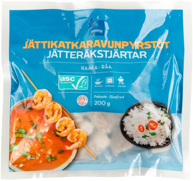 Rainbow jättikatkaravunpyrstöt ASC 200 g pakaste