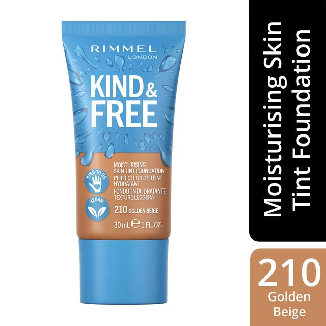 Rimmel Kind & Free Skin Tint Foundation 30 ml, 210 Golden Beige meikkivoide