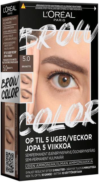 L'Oréal Paris Brow Color Kit 5.0 Brunette kulmaväri 30ml