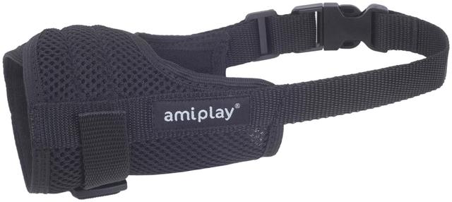 amiplay Air Hengittävä kuonokoppa M 17-20x25-40cm, musta