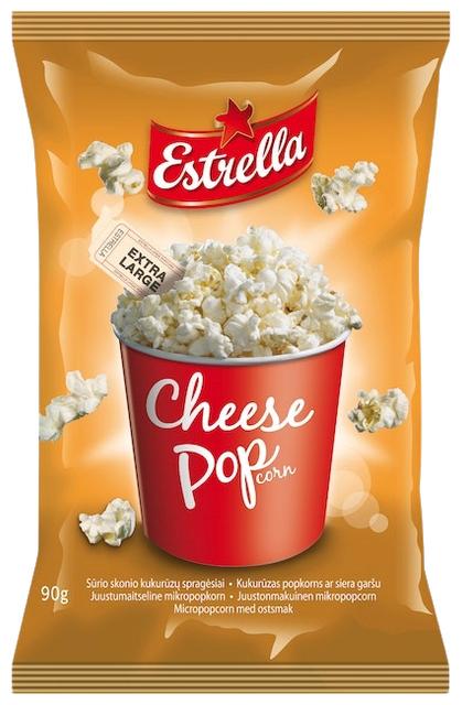 ESTRELLA Mikropopkorn juustumaitseline 90 g