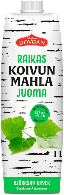 Dovgan Koivunmahlajuoma 91% Mintunmakuinen 1 l