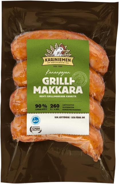 Kariniemen Kananpojan grillimakkara 260 g