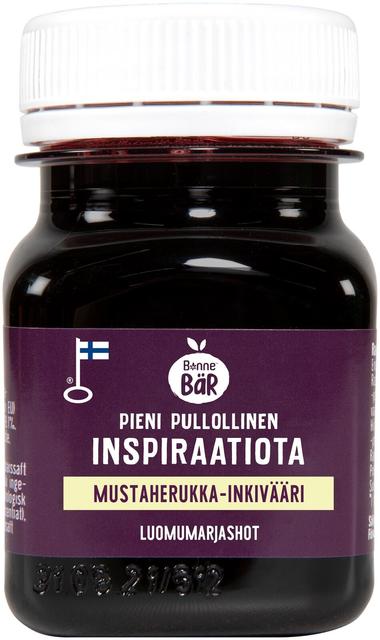 Bonne Bär Mustaherukka-inkivääri luomushotti 80ml