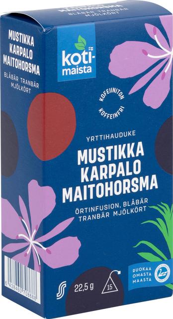 Kotimaista Mustikka-karpalo-maitohorsma hauduke 22,5 g