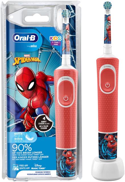 Oral-B Kids Spider-Man -Sähköhammasharja Braun-tekniikalla