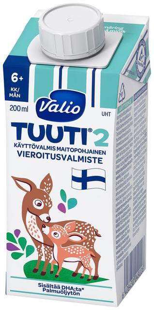 Valio Tuuti® 2 maitopohjainen vieroitusvalmiste 200 ml UHT