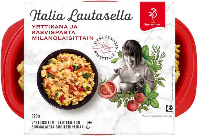 Saarioinen Yrttikana ja kasvispasta milanolaisittain 320g