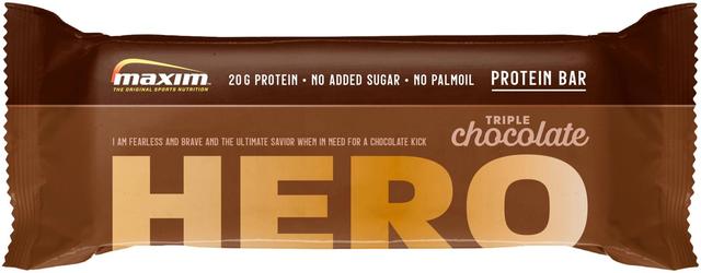 Maxim Protein Bar Hero Triple Chocolate suklaanmakuinen  proteiinipatukka 57g