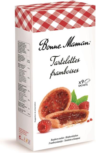 Bonne Maman 135g Vadelma tartelettes keksi