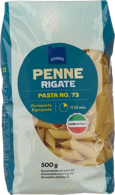 Rainbow 500g Penne Rigate kuviopasta