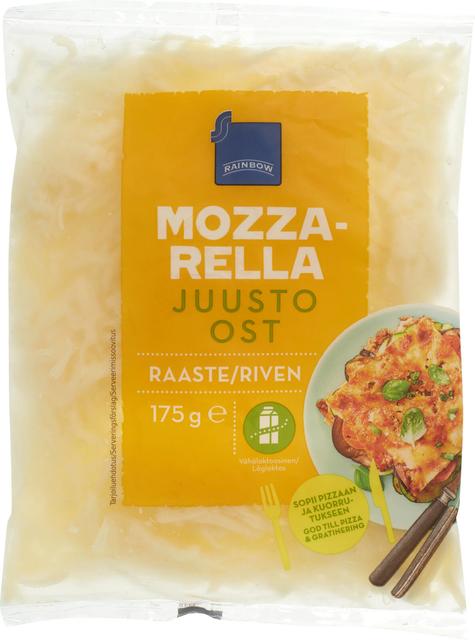 Rainbow 175g Mozzarellajuustoraaste