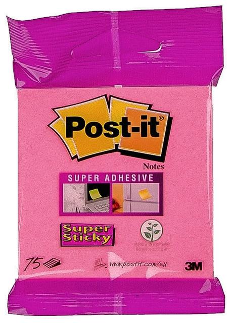 Post-it super sticky viestilaput, värilajitelma, 76x76mm, 6820-SS3  piikkipakkaus