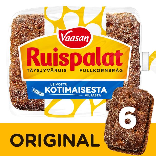 Vaasan Ruispalat 330 g 6 kpl revitty täysjyväruisleipä