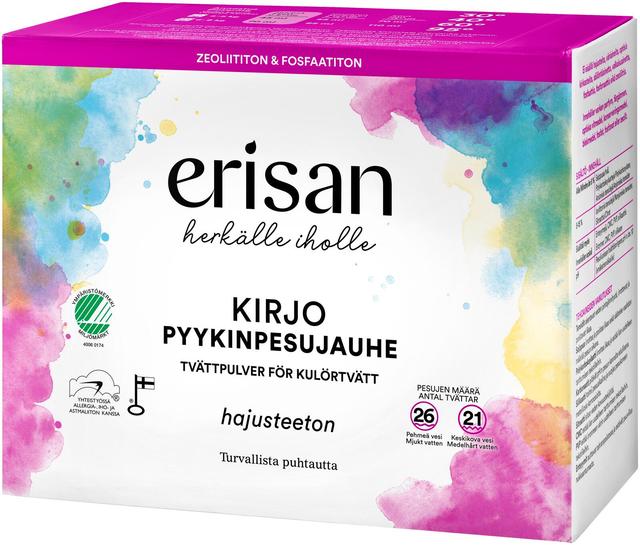 Erisan Hajusteeton Kirjo Pyykinpesujauhe 1 kg