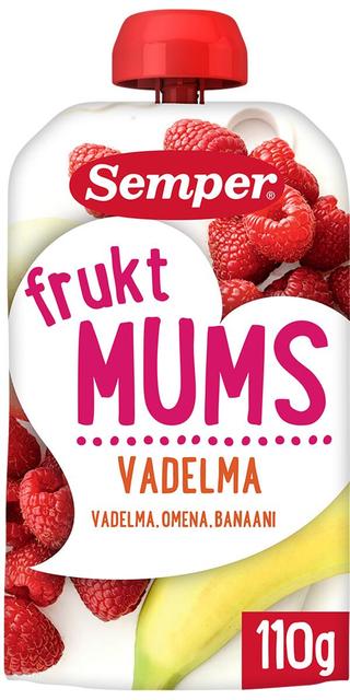 Semper Fruktmums Vadelma 6kk hedelmäsose 110g