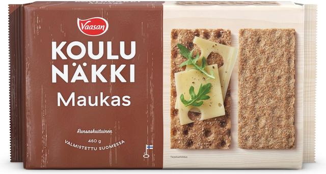 VAASAN KOULUNÄKKI Maukas 460 g Täysjyväruisnäkkileipä