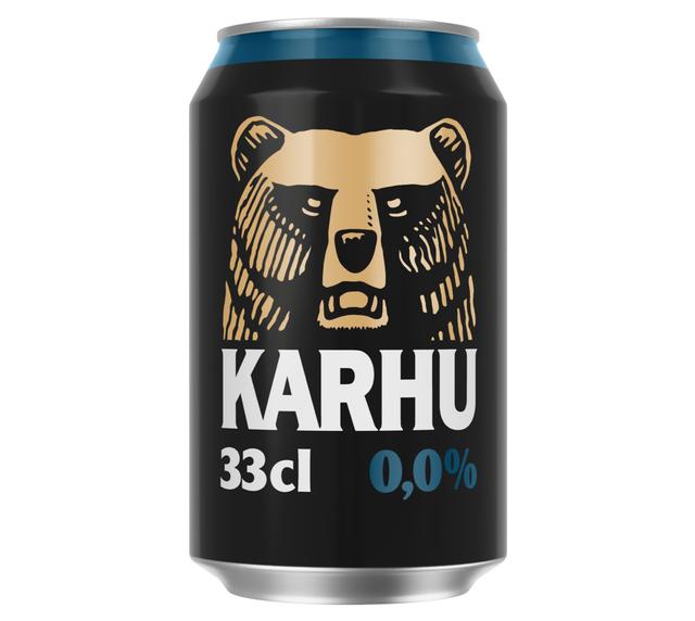 Karhu Alkoholiton Lager olut 0,0% tölkki 0,33 L