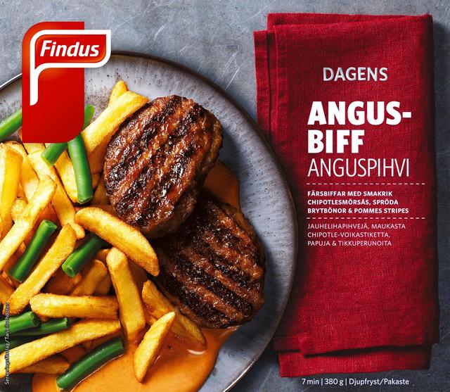 Findus Dagens Grillattu Anguspihvi 380g, pakaste